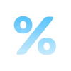 💯 Эмодзи «Голубые буквы и иконки» для Telegram