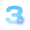 3⃣ Эмодзи «Голубые буквы и иконки» для Telegram