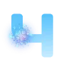 😛 Эмодзи «Голубые буквы и иконки» для Telegram
