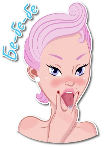 😛 Стикер «Полный Рот Забот» для Telegram