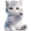 🐾 Эмодзи «Полосатый котик» для Telegram