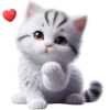 😘 Эмодзи «Полосатый котик» для Telegram