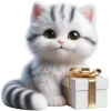 🎁 Эмодзи «Полосатый котик» для Telegram