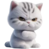 😡 Эмодзи «Полосатый котик» для Telegram