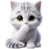 🫢 Эмодзи «Полосатый котик» для Telegram