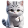 🕰 Эмодзи «Полосатый котик» для Telegram