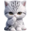 🫢 Эмодзи «Полосатый котик» для Telegram
