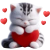 🥰 Эмодзи «Полосатый котик» для Telegram