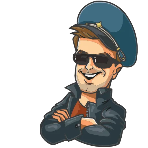 😎 Эмодзи «Полицейский с Рублёвки» для Telegram