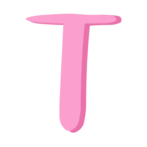 🤩 Эмодзи «Розовый шрифт» для Telegram