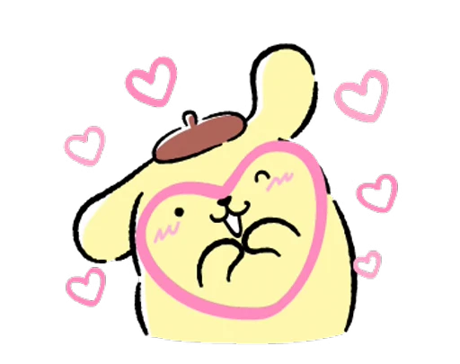 ❤️ Стикер «Pompompurin» для Telegram
