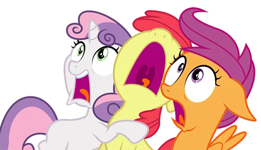 😱 Стикер «Ponymotes» для Telegram