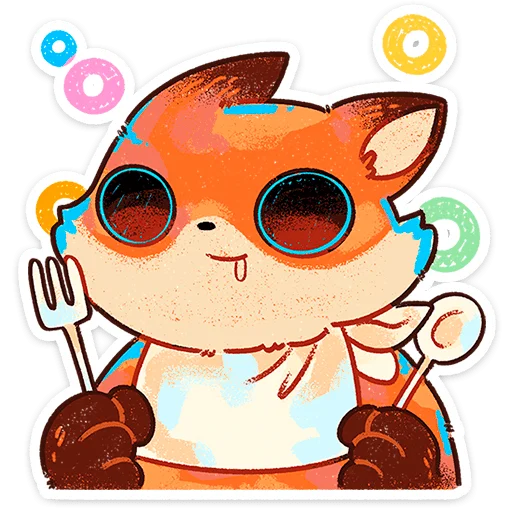 🍴 Стикер «Пуфик» для Telegram