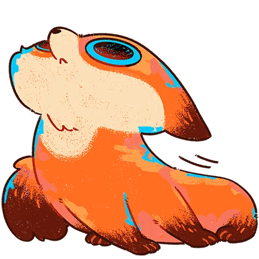 🦊 Стикер «Пуфик Без Текста» для Telegram
