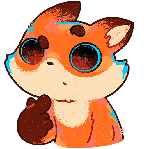 🦊 Стикер «Пуфик Без Текста» для Telegram