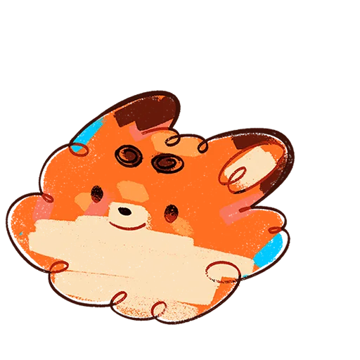 🦊 Стикер «Пуфик Без Текста» для Telegram