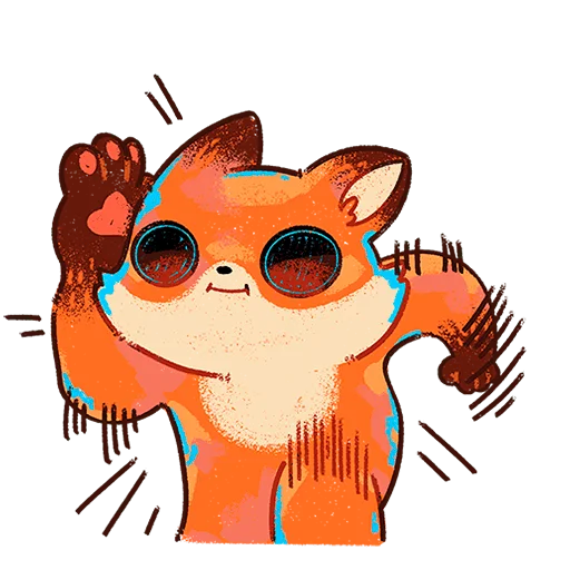 🦊 Стикер «Пуфик Без Текста» для Telegram
