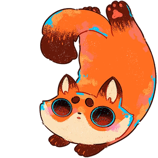 🦊 Стикер «Пуфик Без Текста» для Telegram