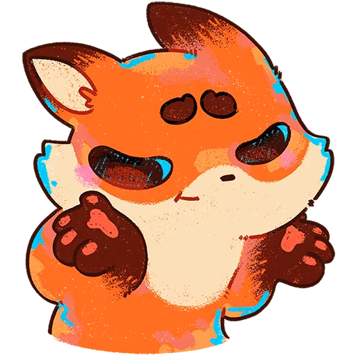 🦊 Стикер «Пуфик Без Текста» для Telegram