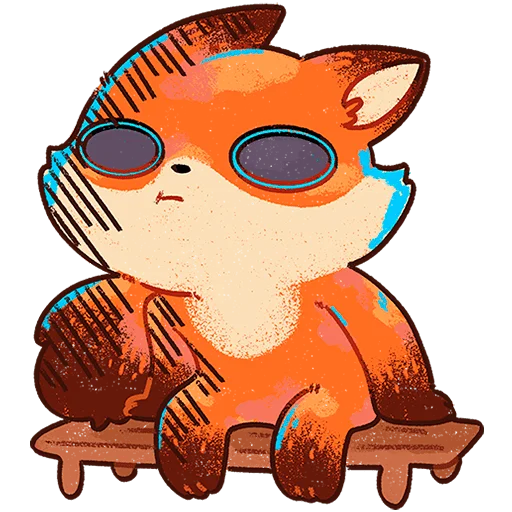 🦊 Стикер «Пуфик Без Текста» для Telegram