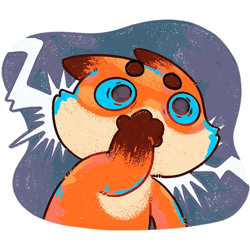 🦊 Стикер «Пуфик Без Текста» для Telegram
