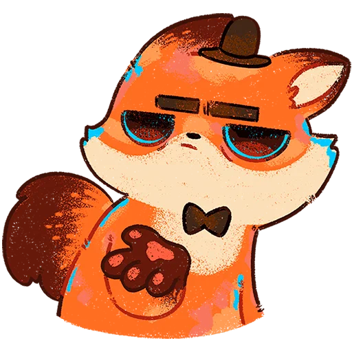 🦊 Стикер «Пуфик Без Текста» для Telegram