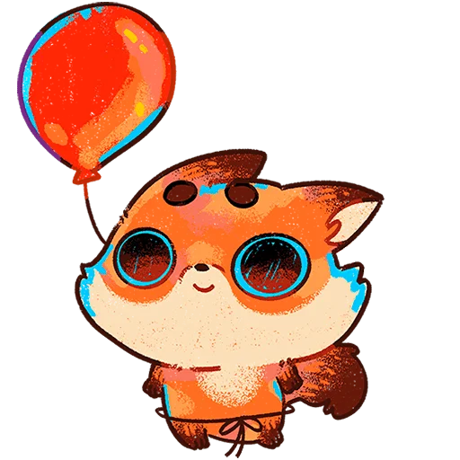 🦊 Стикер «Пуфик Без Текста» для Telegram