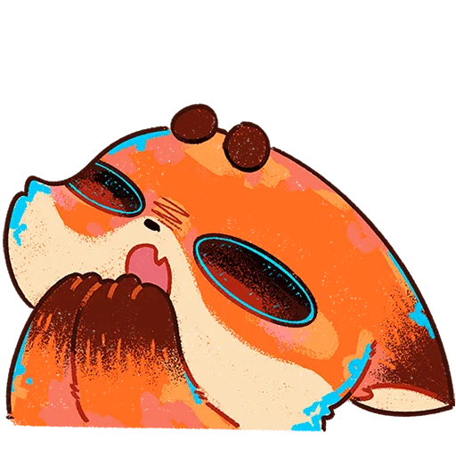 🦊 Стикер «Пуфик Без Текста» для Telegram