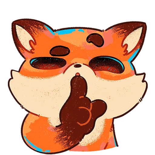 🦊 Стикер «Пуфик Без Текста» для Telegram
