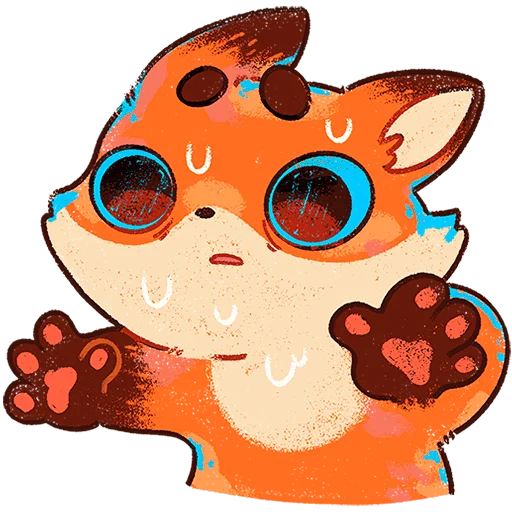 🦊 Стикер «Пуфик Без Текста» для Telegram