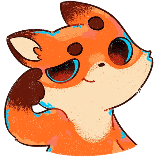 🦊 Стикер «Пуфик Без Текста» для Telegram