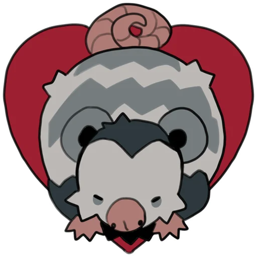 ❤️ Стикер «love_is_stored_in_the_possum» для Telegram