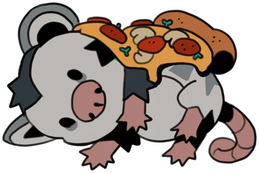 🍕 Стикер «love_is_stored_in_the_possum» для Telegram