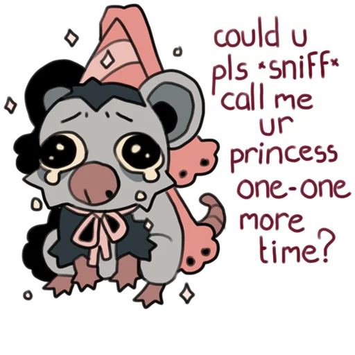 👸 Стикер «love_is_stored_in_the_possum» для Telegram