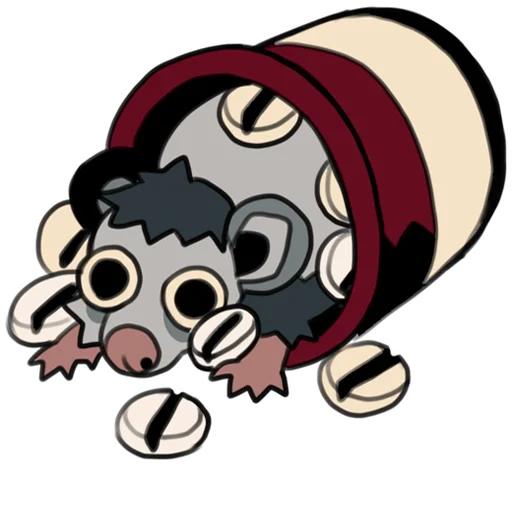 Стикерпак «love_is_stored_in_the_possum» для Telegram — обложка