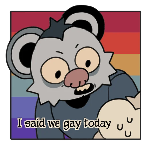 🏳️‍🌈 Стикер «love_is_stored_in_the_possum» для Telegram