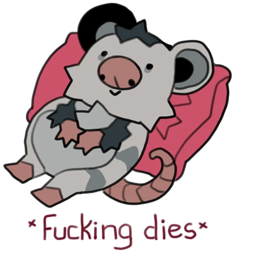 ☠️ Стикер «love_is_stored_in_the_possum» для Telegram