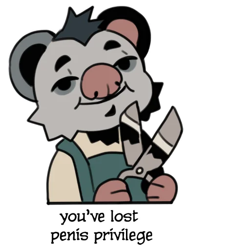 ✂️ Стикер «love_is_stored_in_the_possum» для Telegram