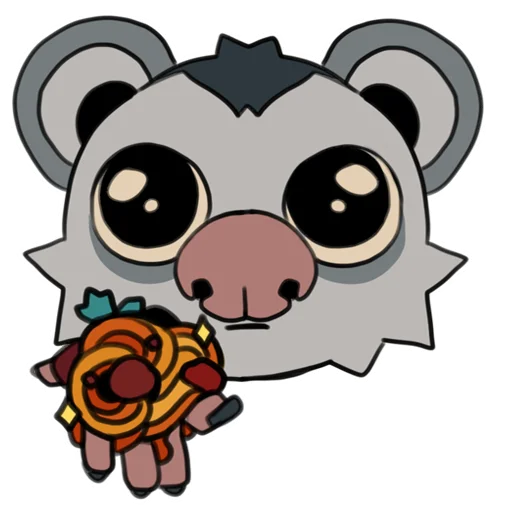 🍜 Стикер «love_is_stored_in_the_possum» для Telegram