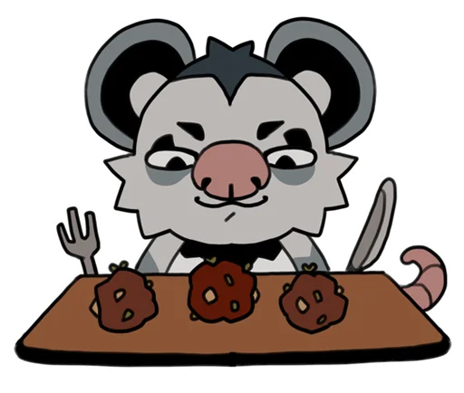🥩 Стикер «love_is_stored_in_the_possum» для Telegram