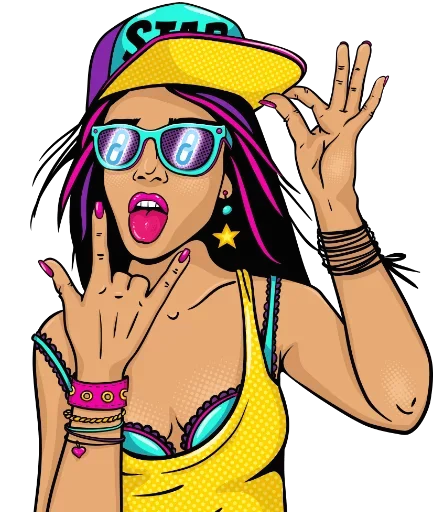 😆 Стикер «Pop ART» для Telegram