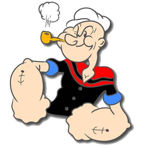 😉 Стикер «Моряк Папай» для Telegram