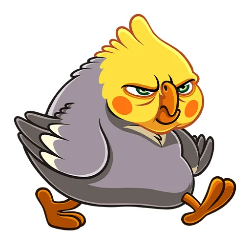 😠 Стикер «Попугай Попка» для Telegram