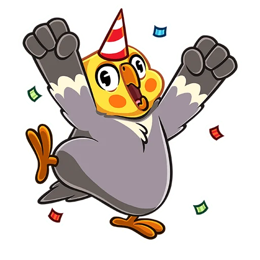 🥳 Стикер «Попугай Попка» для Telegram