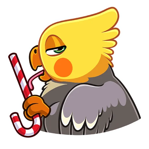 🍭 Стикер «Попугай Попка» для Telegram