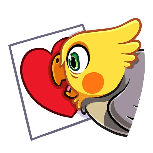 ❤️ Стикер «Попугай Попка» для Telegram
