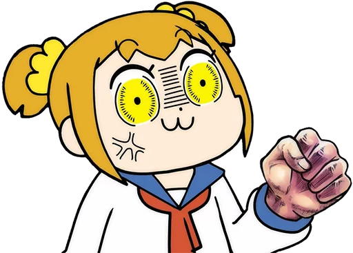 👊 Стикер «Pop Team Epic Anime» для Telegram