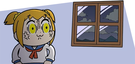 😠 Стикер «Pop Team Epic Anime» для Telegram