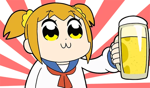 🍺 Стикер «Pop Team Epic Anime» для Telegram