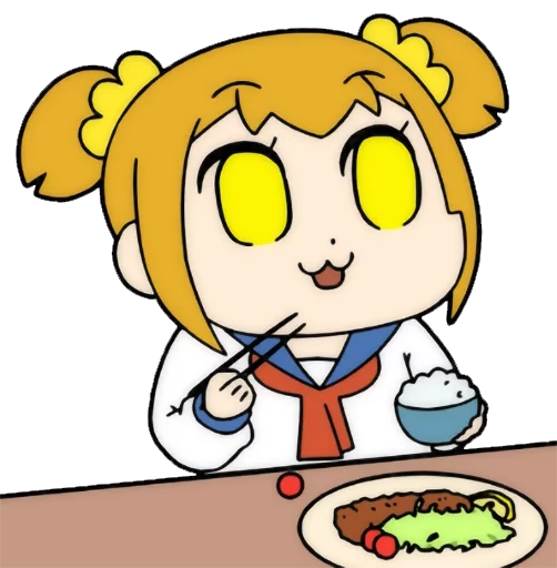 🍽 Стикер «Pop Team Epic Anime» для Telegram